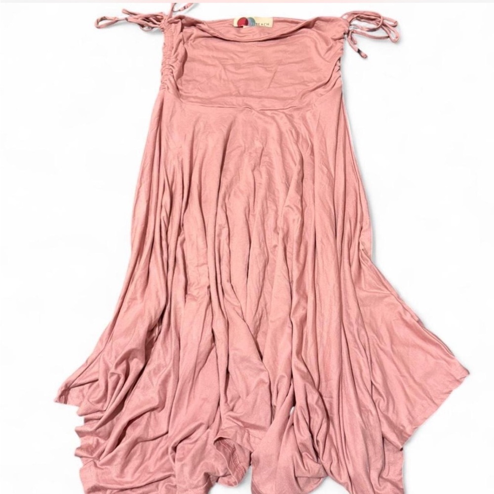 Dusty Rose strapless Maxi Dress
